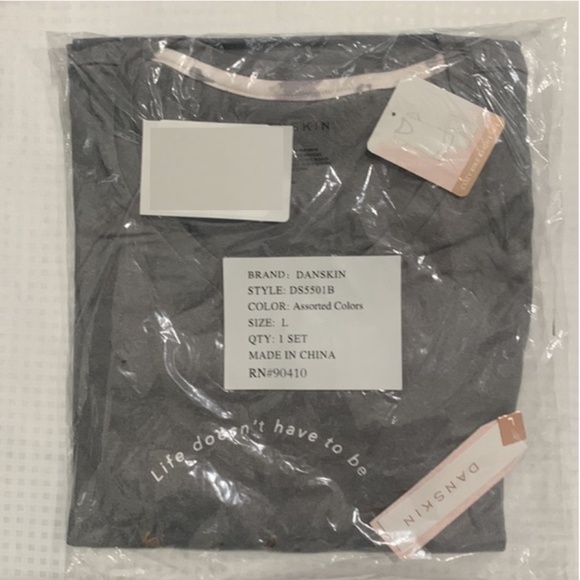 New Danskin Women's Tee & Biker Shorts Pajamas Set - Picture 5 of 14